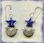 Lapis Star Earrings