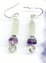 New Jade and Amethyst Earrings