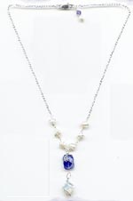 Silver Blueberry Quartz Necklace