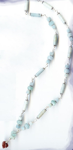 Goldstone & Aquamarine Necklace