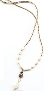 Faceted Teal Freshwater Pearl Necklace