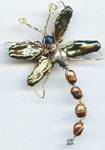 Elegant Dragonfly with Freshwater Pearls