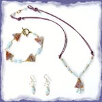 Faceted Aquamarine & Indian Jasper Set