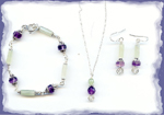 Amethyst, New Jade and Sterling Set